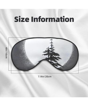 Moon Pine Tree Soft Eye Mask - Unisex Comfortable & Breathable Sleep Aid for Deep Rest - Black - Buy Online on GoSupps.com