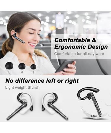 XVV Bluetooth Headset V5.1 - Wireless Earpiece with Dual-Mic for Driving/Business - CVC 8.0 Noise Canceling - iPhone & Android Compatible - Buy Online on GoSupps.com