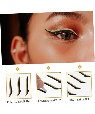FOMIYES 200 Pairs Eyeliner Adhesive Eyeliner Stickers Glitter Stickers Glitter Eyeliner Stickers Eyelid Stickers Sticker Sheet Eyelid Tape Stickers Self-adhesive Eyeliner Sticker Plastic 4X0.5X0.1CMx5pcs Assorted Colorx5pcs - Buy Online on GoSupps.com