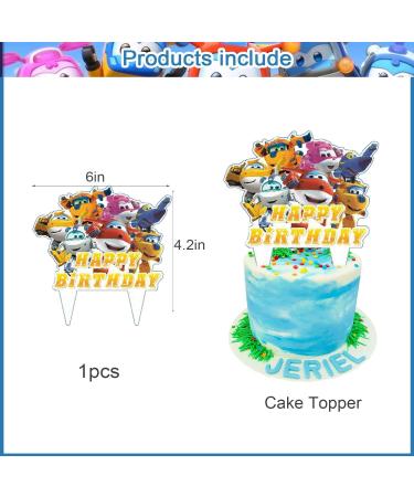 37pcs Super Wings Cake Decorations with 1pcs Super Wings Cake Topper 36pcs Cute Cupcake Toppers for Girls Birthday Party Decorations - Buy Online on GoSupps.com