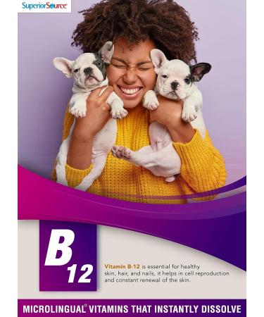 Superior Source Women's B Complex MicroLingual Tablets 60 Ct - B12 (1000 mcg) + B Vitamins for Stress, Heart & Immune Support - Non-GMO - Buy Online on GoSupps.com