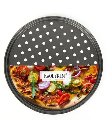 enenfeifei Pizza Pans With Holes 12 Inch Bottom in Diameter Pizza Pan Dishwasher Safe Perfect Results Premium Non-Stick Bakeware Pizza Crisper Pans (1 Pack)