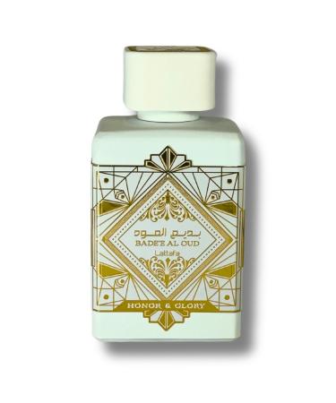 Lattafa Bade'e Al Oud Honor & Glory for Unisex Eau de Parfum Spray 3.4 Ounce / 100 Ml Oriental Spicy Fruity Vanilla Amber Wood