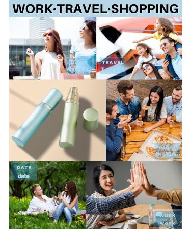 UULANFA Refillable Perfume Bottle Atomizer for Travel Portable Easy Refillable Perfume Spray Pump Empty Bottle for men and women with 5ml Mini Pocket Size P9-Gold  - Buy Online on GoSupps.com