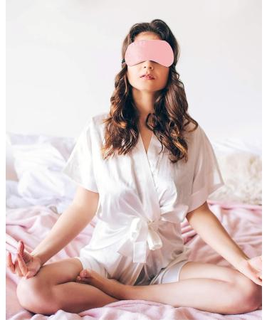100% Light Blocking Sleep Mask - Super Soft Adjustable Eye Mask for Sleep in Pink | Best Eye Covers for Sleep - Buy Online on GoSupps.com