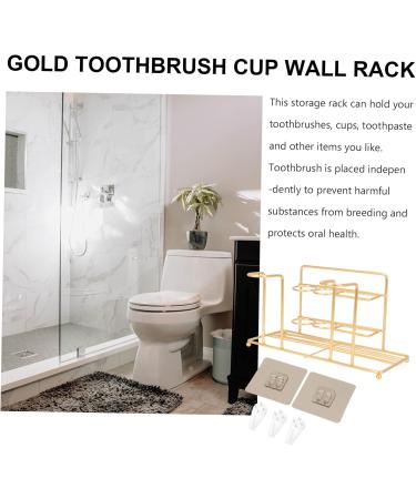 Zerodeko 2-Pack Rustproof Toothbrush Holder & Cup - Elegant Bathroom Organizer for Toothbrushes Razors & Makeup Brushes - Light Luxury Steel Design (24x14cm) - Buy Online on GoSupps.com