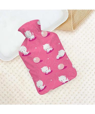 Hot Water Bottle with Lid - Cat Design Rubber Hot Water Bag for Pain Relief Cramps Foot Warmer & Therapy - International Shipping - Buy Online on GoSupps.com