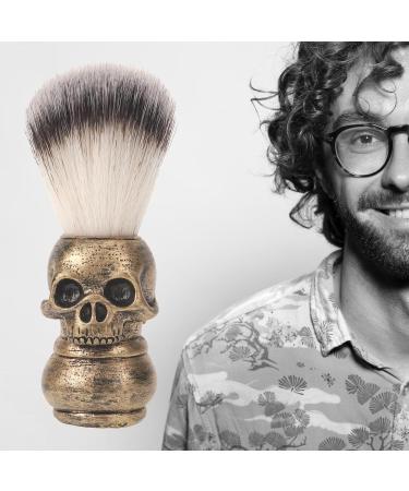 Buy Skull Beard Brush & Shaving Brush Set for Men - Perfect Gifts for Beauty Tools Hair Salons & Bald Beards (2 Pcs Black Golden) - International Shipping Available - Buy Online on GoSupps.com