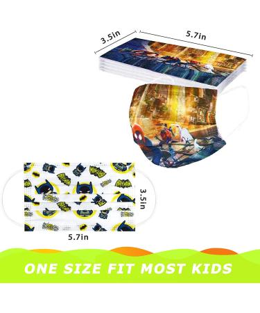 50 Pcs Kid Tie-Dye Disposable Face Masks - Blue | Adjustable Nose Clip & Elastic Earloop | Non-Medical Masks for Boys & Girls - Buy Online on GoSupps.com