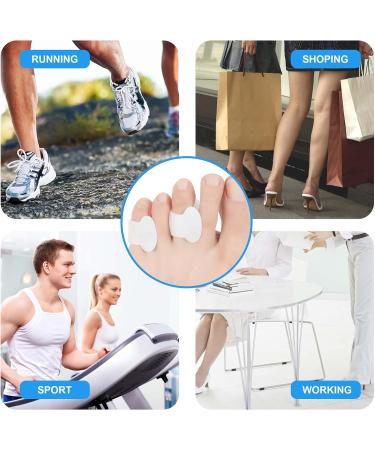 Hoogoo Pinky Gel Toe Separators 10Pcs Silicone Toe Spacers Small Toe Protector Spreader Cushions for Curled Overlapping Separate Toe Correct Hammer Toes Protect Toes 10 Count (Pack of 1) - Buy Online on GoSupps.com