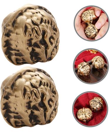 Beaupretty Chinese Medicine Brass Balls | Hand Exercise & Decorative Walnut Design | Power Balance Enhancement - Buy Online on GoSupps.com
