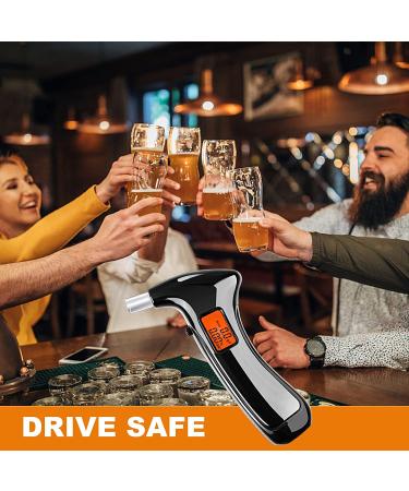2022 Professional Breathalyzer  Portable Breath Alcohol Tester Digital LED Screen Auto Power Off and Sound Alarm  for Drivers Or Home Use (5.12 x 3.19 x 1.46 Inch) - Buy Online on GoSupps.com