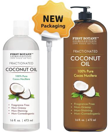 Fractionated Coconut Oil 16 fl. oz - 100% Natural MCT Carrier Oil for Hair Skin & Aromatherapy - Best Skin Moisturizer & Massage Oil - Buy Online on GoSupps.com