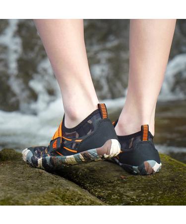 CIOR Kids Water Shoes | Aqua Athletic Sneakers for Boys & Girls | Lightweight Sport Shoes (Toddler/Little/Big Kid) - Size 10.5 Little Kid | Brown - Buy Online on GoSupps.com