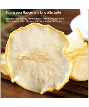  HQZMCTE Naturally Air-Dried Sliced Snow Pear Tea - No Added Sugar 50g / 1.76oz Naturally Sweet - Buy Online on GoSupps.com
