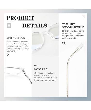 FONHCOO Blue Light Filter Glasses for Women - Super Lightweight TR90 Anti-Fatigue Computer & Gaming Glasses (Transparent) - Buy Online on GoSupps.com