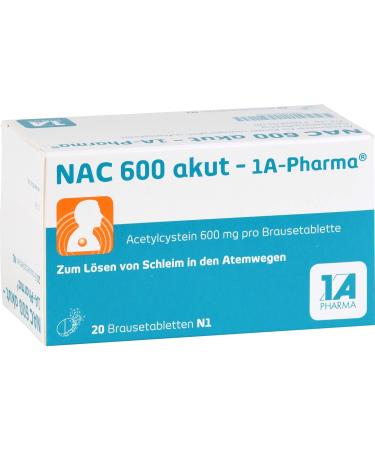 NAC 600 Acute 1A Effervescent Tablets - Effective N-Acetyl Cysteine Supplement for Wellness | International Shipping Available - Buy Online on GoSupps.com
