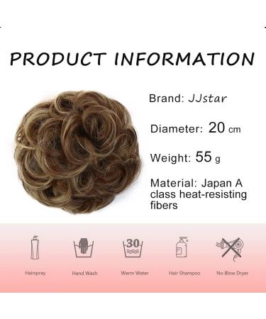 JJstar Messy Hair Bun Scrunchies for Women - Brunette/Ash Blonde Chignons - Buy Online on GoSupps.com