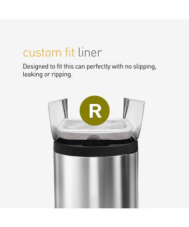 simplehuman Code R Custom Fit Drawstring Trash Bags 10L/2.6 Gallon - 60 Pack, White - Convenient Dispenser Packs - Buy Online on GoSupps.com