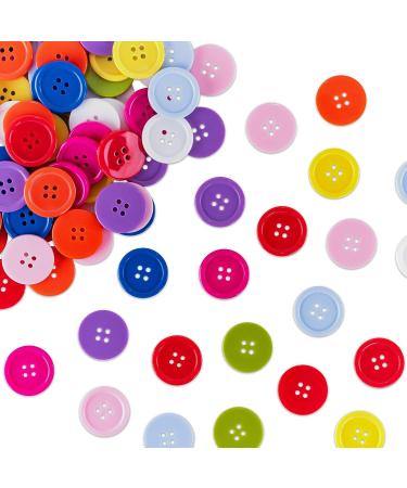 100 Pack 1 Inch Flatback Sewing Buttons for Arts, Crafts, Fashion Clothing - DIY Projects, Assorted Colors - Buy Online on GoSupps.com