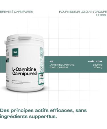 Carnitine Carnipure - 90 Capsules - Fat Burning - Patented Quality - L-Carnitine-L-Tartrate - Vegan - Nutrielement By Nutrimuscle - Buy Online on GoSupps.com