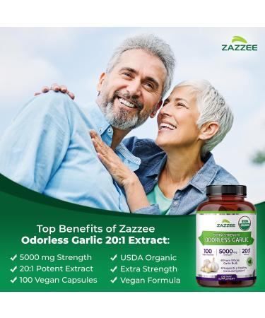 Zazzee Herbal Cardio Support Bundle | Red Yeast Rice with CoQ10 Plus USDA Organic Garlic 20:1 Extract Capsules | Non-GMO Vegan & ISO Lab Tested - Buy Online on GoSupps.com