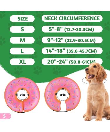 Inflatable Collar for Dogs and Cats Large Dogs Soft Pet Recovery Cone Collar Dog Cone Alternative After Surgery Adjustable Dog E Collars Cone for Dogs After Surgery to Stop Licking Large Size:Neck :14"-18" Pink - Buy Online on GoSupps.com