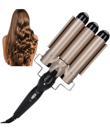 KUIKUI Three Barrel Curling Iron Wand for Effortless S-Shaped Waves - Adjustable Hair Curler Waver Crimper Hair Styling Tool - Buy Online on GoSupps.com