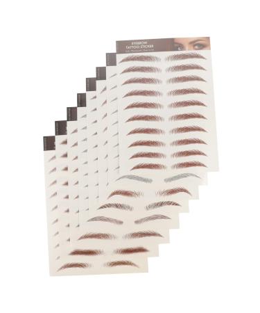 Didiseaon Didiseaon 8 Sheets Sticker Imitation Eco Eyebrow Tattoos Tattoo Eyebrow Waterproof Decor Girly 3d Eyebrow Lines Cosmetic Transfer Stickers