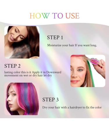8 Colors Hair Chalk Hair Chalk for Girls Washable Hair Paint for Kids Washable Hair Chalk for Girls Used for Temporary Hair Dye - Buy Online on GoSupps.com