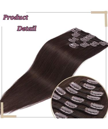 Premium 20-60 cm Remy Clip-In Hair Extensions 8 Strands - 02# Dark Brown 65-120 g Whole Head Set - Buy Online on GoSupps.com