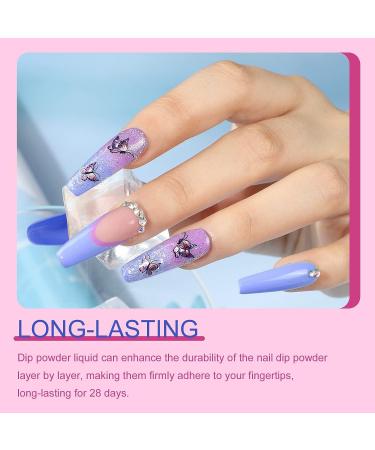 Saviland Dip Powder Liquid Set - 5PCS 15ml Matte/Glossy Base Top Coat Activator Brush Saver for Nail Kit - No Curing Needed, Ideal for Salon & Beginners - Buy Online on GoSupps.com