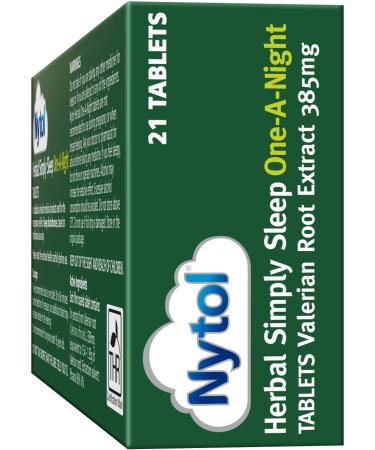 Nytol Herbal Simply Sleep One A Night Tablets - Natural Herbal Remedy for Restful Sleep - 21 Count - Buy Online on GoSupps.com