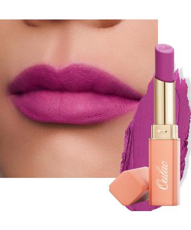 Oulac Purple Creamy Matte Lipstick  Violet Soft Satin Finish Lipsticks for Women with Moisturising Formula  Rich Color  Highly Pigmented Enriched with Rose Oil  Vegan & Cruelty-Free| 3.6g (Y11) Summer Again (Y11)