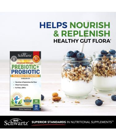 Advanced Strength Pre and Probiotics Supplement with Digestive Enzymes (1 Month Supply) Plus 15 Day Cleanse for Colon and Gut Health - Buy Online on GoSupps.com