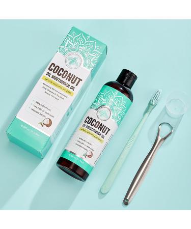 Naturel Bain de Bouche l'Huile Blanchissante 315ML 1PC Contient de l'Huile de Noix de Coco et de Menthe Poivr e - Buy Online on GoSupps.com