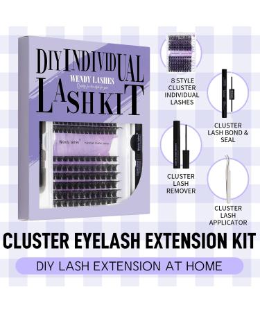 DIY Lash Extension Set | Cluster Eyelash Extensions Kit (C3+C9-C Curl) | 12-16mm | Eyelash Clusters for Stunning Lashes - Buy Online on GoSupps.com