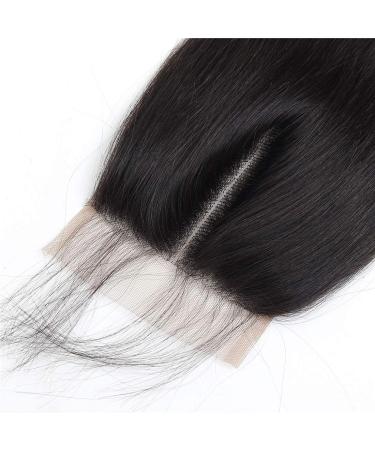 Toocci Straight Hair Lace Closure - 4x4 Full Brazilian Human Hair Front Closure with Baby Hair - 8 Inch Quality Lace Wig - Buy Online on GoSupps.com