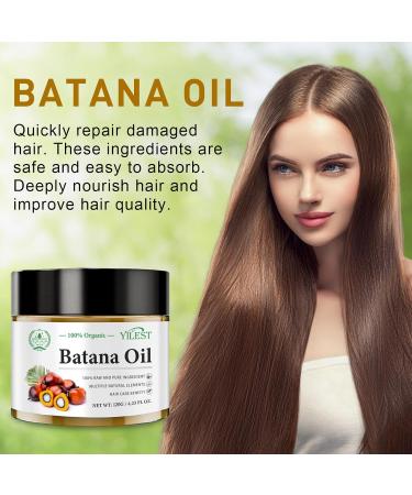 100% Pure Batana Oil for Hair Growth - Dr. Sebi Unrefined Natural Oil from Honduras | Promote Hair Thickness for Men & Women 4.23 OZ - Buy Online on GoSupps.com