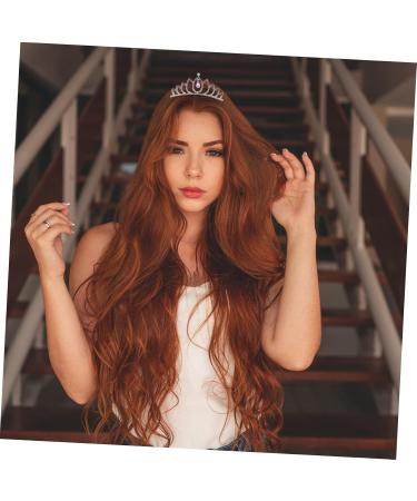 FRCOLOR Luxury Colored Rhinestone Crown Alloy Bride Comb Wedding Wood Display Base - Buy Online on GoSupps.com