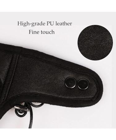 Itoda Winter Dog Trapper Hat with Ear Holes - Adjustable PU Leather Pet Cap for Cold Weather Protection - Warm Flying Cap for Dogs & Cats - Buy Online on GoSupps.com