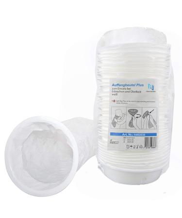 Cutting bag plus with mouthpiece 50 pieces |tear -resistant & safe puke bag |Reflowing-proof improved closure ring |2000 ml of spitting bags |Break bag for adults and children 50 pieces (1 pack) - Buy Online on GoSupps.com