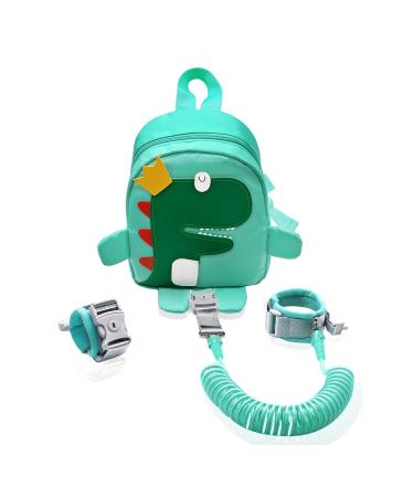 Backpack Leash for Toddlers - Dinosaur Kids Backpack Harness with Leash for 1-5 Years Old Boys Child Backpack Leash Green Dinosaur