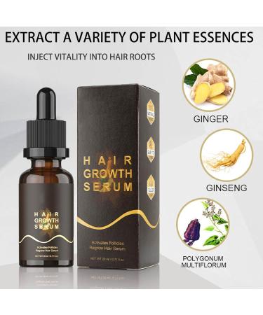Hair Serum for Hair Growth Ginger Hair Regrowth Serum Ginger Hair Growth Oil for Thinning Repair Hair Follicles Hair Growth Oil for Hair Rapid Growth and Thickening Trengthen Hair Roots 20ML - Buy Online on GoSupps.com