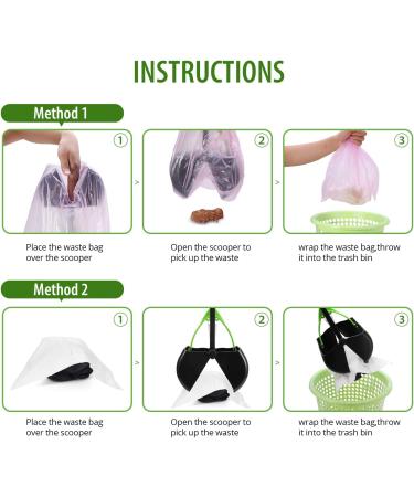 Non-Breakable Pet Pooper Scooper for Dogs and Cats | Durable Spring, Long Handle | Easy Grass & Gravel Pick Up - Green - Buy Online on GoSupps.com
