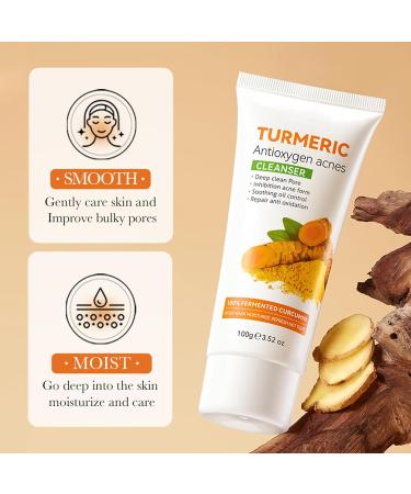  Eazerom 01 Turmeric Facial Cleanser 100g Foaming Turmeric Facial Cleanser Exfoliates and Improves Skin Texture Illuminating Butter and Turmeric Facial Cleanser - Buy Online on GoSupps.com