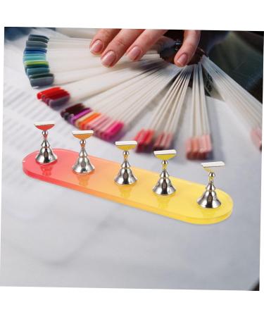 minkissy 1 Set Nail Practice Holder Fake Nails Decor Nail Tips Practice Rack Acrylic Nail Stand Nail Art Organiser Magnetic Nail Holders Nail Stands for Nail Painting Manicure Nail Display - Buy Online on GoSupps.com