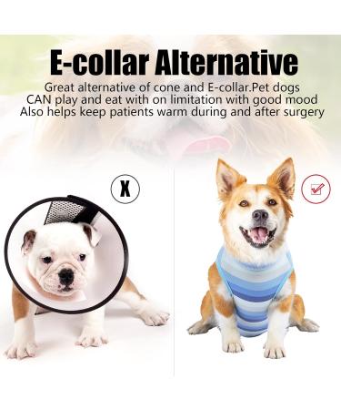 Jodsen Dog Recovery Suit for Dogs and Cats Dog Pajamas Breathable Dog Night Clothes Wound Protection Suits for Puppies Collar After Surgery Prevent Licking Biting (Blue-L) - Buy Online on GoSupps.com