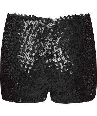 Agoky Girls Shiny Sequins Dance Shorts - Black, 12-16 Years - Buy Online on GoSupps.com