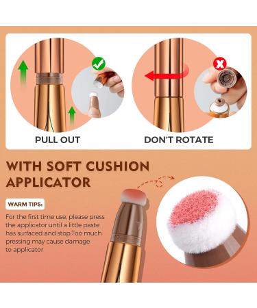 Ofanyia Blush Wand Liquid Face Blush Stick - Cruelty-free Silky Smooth Creamy Blush Beauty Wand - Lightweight Blendable Formula - Cheekbone 02 - Buy Online on GoSupps.com